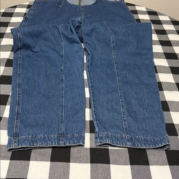 WE THE FREE People High Roller Jumpsuit Slouchy Denim Overall Oversized Women L - Picture 8 of 13
